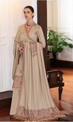 Dhanak 3PC Embroidered With dhanak Embroidered shwall BR660