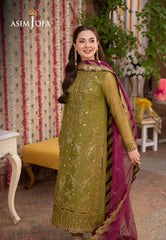 Dhanak 3PC Embroidered With Chiffon Embroidered Dupatta-V243