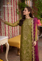 Dhanak 3PC Embroidered With Chiffon Embroidered Dupatta-V243