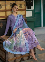 Lawn-3PC Embroidered Shirt with Digital Printed Wool Shawl V86